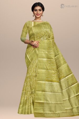 Lime Radiance Kanjivaram Silk Saree