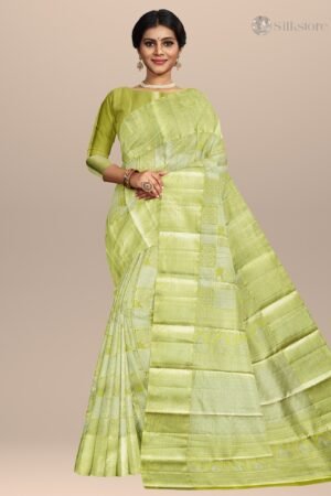 Lime Silk Radiance Kanjivaram Silk Saree