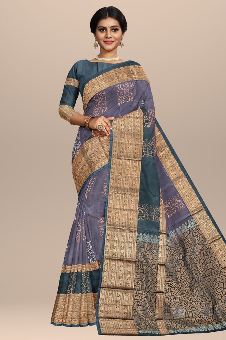 Timeless Blue Artisans Crafted Handwoven Saree