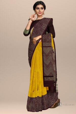 Luxury Ethnic Mustard Weave Silk Saree