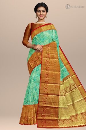 Classic Red Gold & Green Royal Weave Silk Saree
