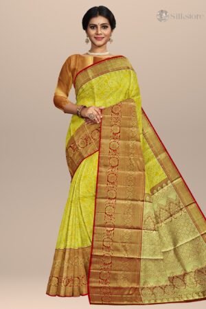 Royal Blush Golden Kanjivaram Silk Saree