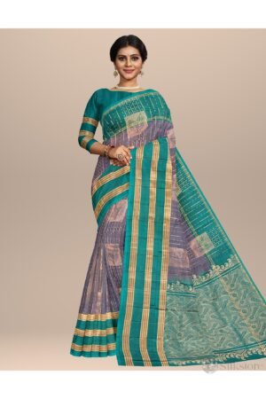 Turquoise Elegance Handloom Saree