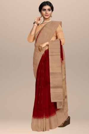 Graceful Red Silk Blended Ethnic Saree